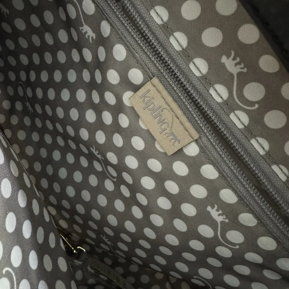 Kipling Genni Tote Bag Rare Travel Beige‎ Black